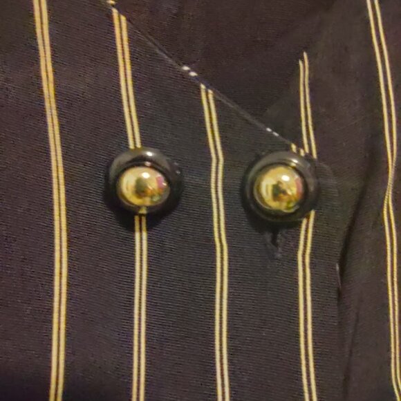 Size 3 - 2-Piece Set - Navy Blue with Cream Double Pinstripes - Picture 4 of 8